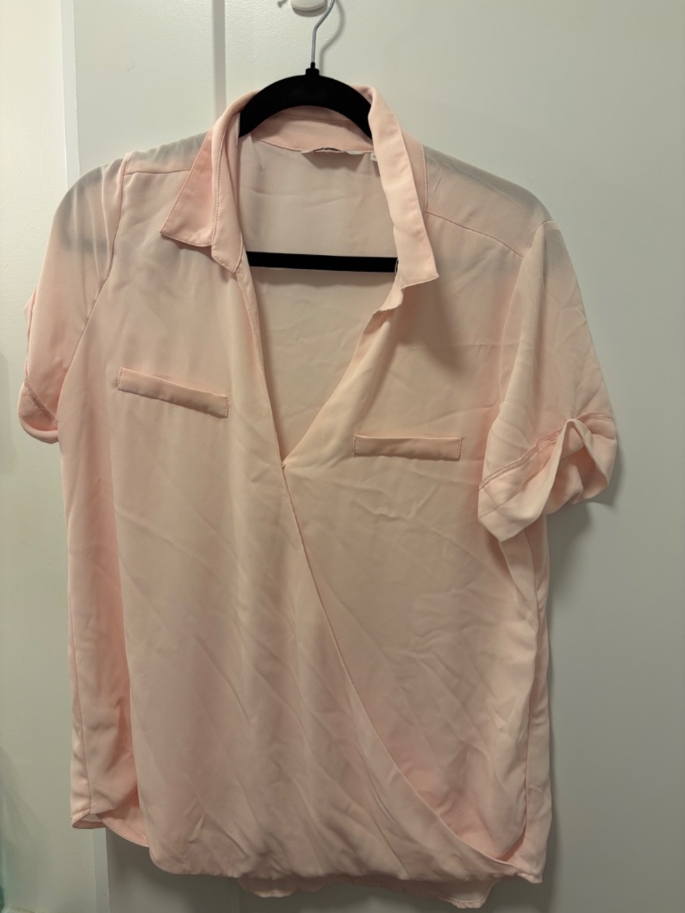 Reitmans Pink Blush Blouse With Pockets - Picture 2 of 3